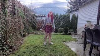 Sneaker Pee and Warm Sprinkler Fun with Nerdy Faery - porn video