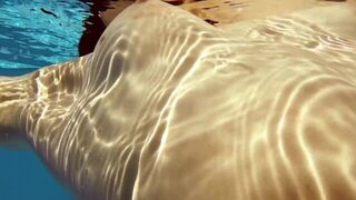Fernanda Releve pink swimsuit gymnast in the pool - porn video