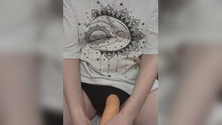Lesbian strokes her strap and talks dirty to her good girl - porn video