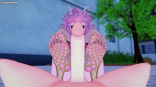 Mina from Boku No Hero Academia Gives You A Footjob Hentai POV - porn video